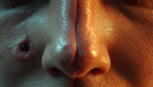 closed vs. open comedones closed vs. open comedones