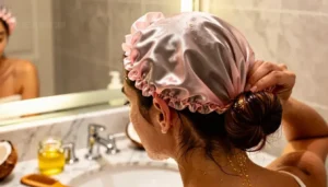 covering hair with a shower cap overnight covering hair with a shower cap overnight