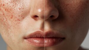diffuse rash versus follicle-specific spots diffuse rash versus follicle-specific spots