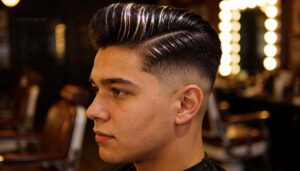 drop fade with side part drop fade with side part