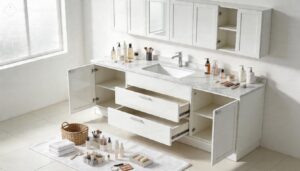 empty every bathroom storage area empty every bathroom storage area