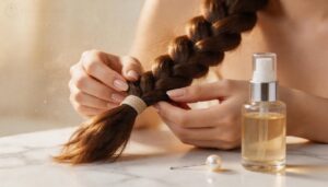 finish with a regular braid finish with a regular braid