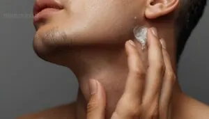 focus on the neck and jawline focus on the neck and jawline
