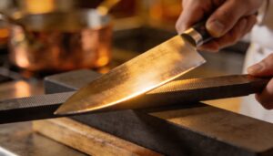 hone regularly to realign the edge hone regularly to realign the edge