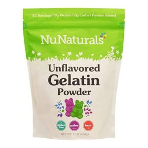 NuNaturals Unflavored Beef Gelatin Powder, B01IE65OI4