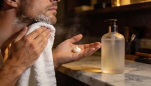 pat dry and apply an alcohol-free aftershave balm pat dry and apply an alcohol-free aftershave balm