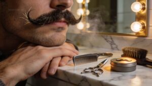 preparing mustache preparing mustache