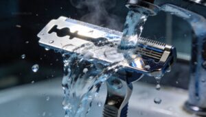 rinse debris off the blade rinse debris off the blade