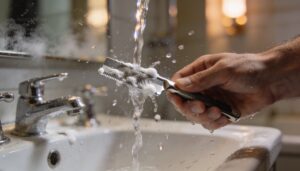 rinse the blade frequently rinse the blade frequently