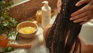 shampoo and conditioner after rinsing shampoo and conditioner after rinsing