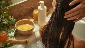 shampoo and conditioner after rinsing shampoo and conditioner after rinsing