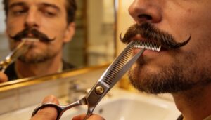 shape the mustache and lip line shape the mustache and lip line