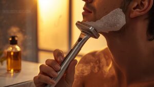 shave with light, steady strokes shave with light, steady strokes