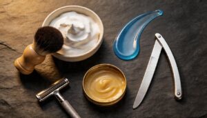 shaving cream, gel, or butter shaving cream, gel, or butter