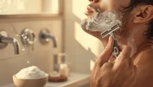 shaving with light strokes shaving with light strokes