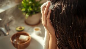 start with freshly shampooed, damp hair start with freshly shampooed, damp hair