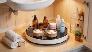 use turntables for back-corner access use turntables for back-corner access