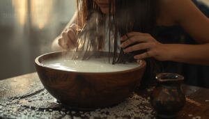 using rice water before shampooing using rice water before shampooing
