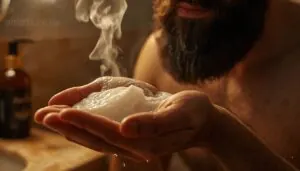 apply a small amount of beard wash apply a small amount of beard wash