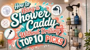 best way to hang shower caddy without drilling
