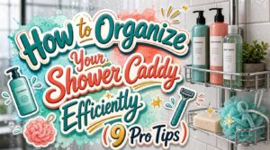 how to organize shower caddy efficiently