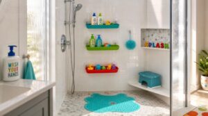 kid-friendly shower organization kid-friendly shower organization