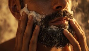 massage gently beneath the beard massage gently beneath the beard