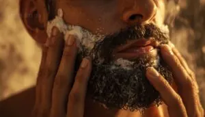 massage gently beneath the beard massage gently beneath the beard