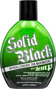 Millennium Tanning Solid Black Hypoallergenic B08DP3NVNP