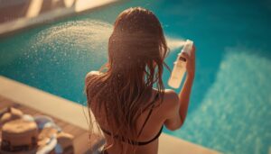 reapplying after swimming or sweating reapplying after swimming or sweating
