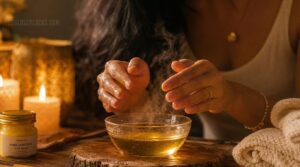 warming ghee before application warming ghee before application