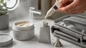 decanting into travel tubes decanting into travel tubes
