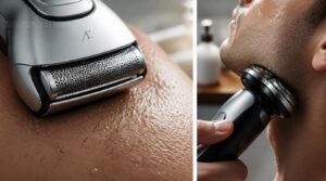 electric shaver positioning electric shaver positioning