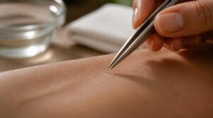 lift visible hair gently lift visible hair gently