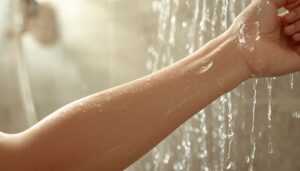 rinse with lukewarm water rinse with lukewarm water