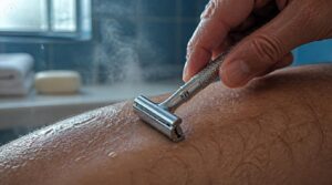 shave with hair growth shave with hair growth
