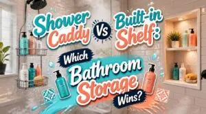 shower caddy vs built in shelf bathroom storage shower caddy vs built in shelf bathroom storage