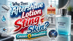 why does aftershave lotion sting skin