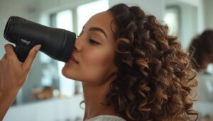 air-dry or diffuse curls untouched air-dry or diffuse curls untouched