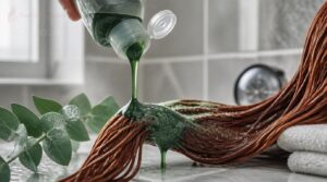 apply green toning shampoo apply green toning shampoo