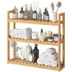 Bamboo Organizer Rack Adjustable B0BCZKZKJM