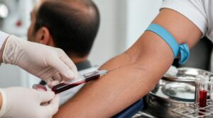blood draw from arm blood draw from arm