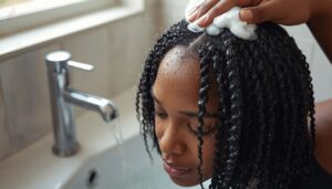 cleanse scalp and hair thoroughly cleanse scalp and hair thoroughly
