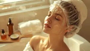 cover with shower cap cover with shower cap