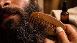 detangling with a wide-tooth comb detangling with a wide-tooth comb