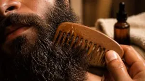 detangling with a wide-tooth comb detangling with a wide-tooth comb