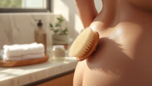 dry brushing stomach and buttocks dry brushing stomach and buttocks