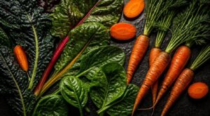leafy greens and carrots leafy greens and carrots