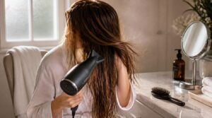 prepare clean, dry hair prepare clean, dry hair