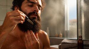 prepping a damp beard first prepping a damp beard first